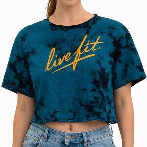 Live Fit Tie-Dye Cropped Tee | Size S | Port & Company | Unisex Streetwear Top
